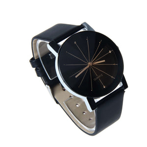 1 Pair Couple Lover PU Leather WristWatch