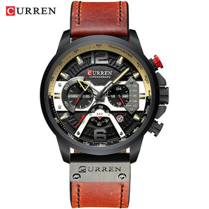 Blue Top Brand Luxury Military Leather Wrist Watch