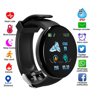 Bluetooth Blood Pressure Round Smartwatch